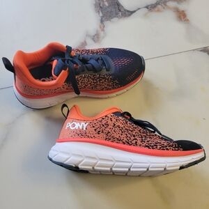 PONY Kids' Vibrant Orange and Black Sneakers